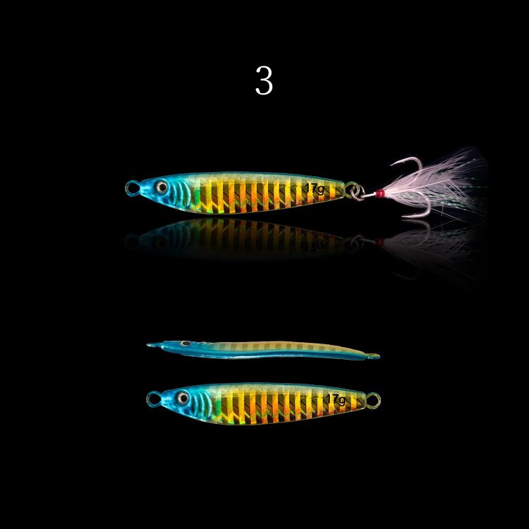 2 pc 25/30/40/60/80g S-shaped Jig fishing lure