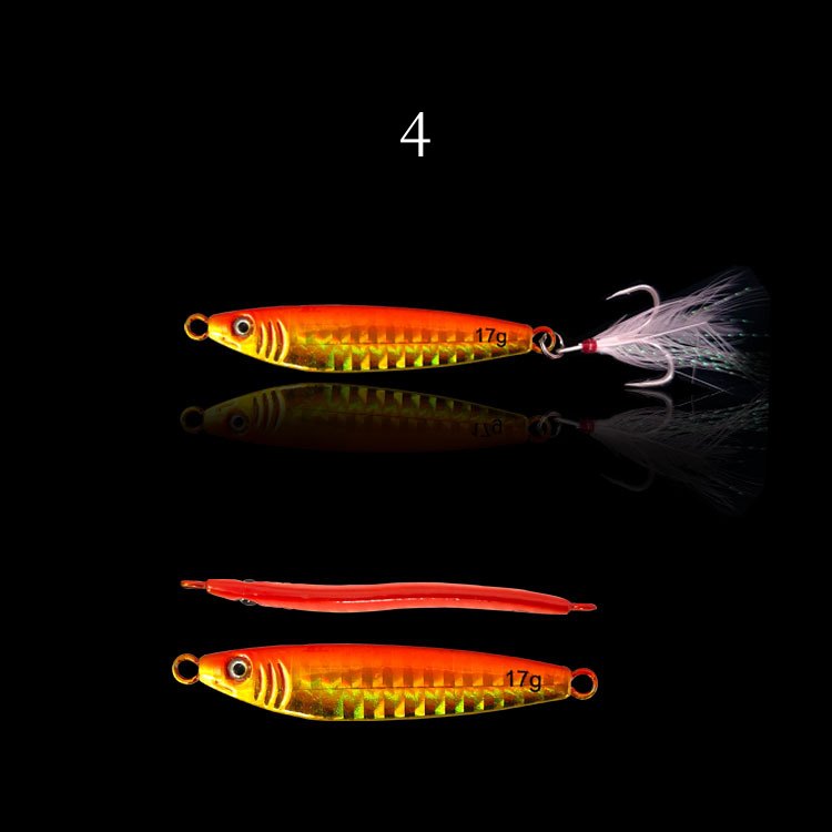 2 pc 25/30/40/60/80g S-shaped Jig fishing lure