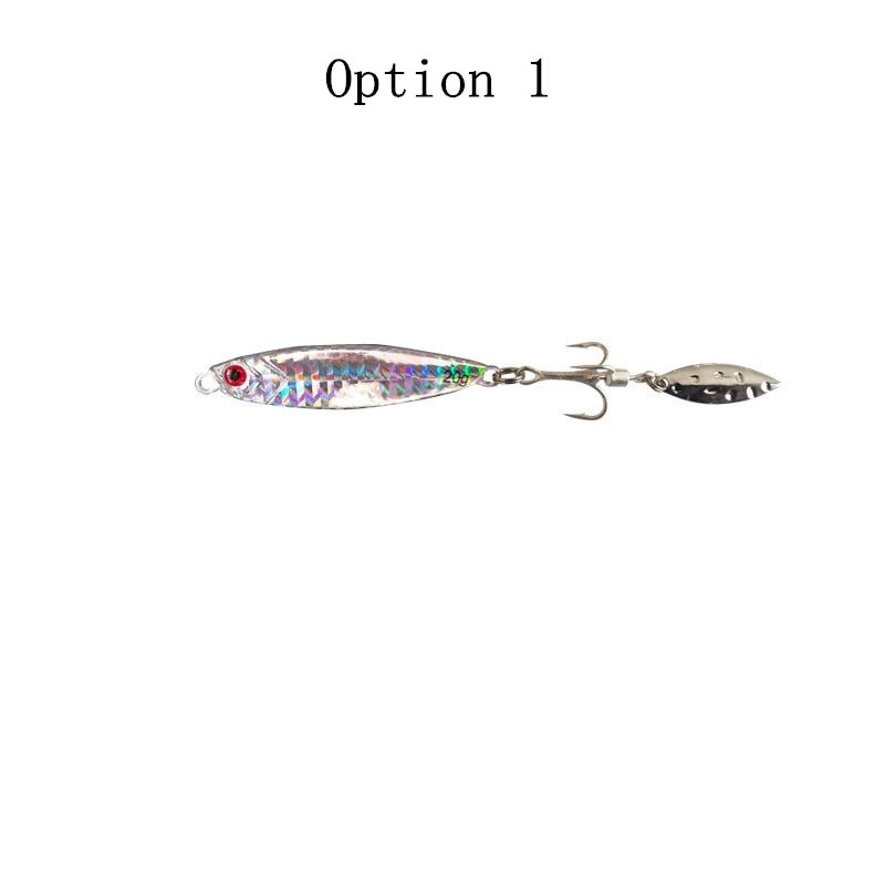 2pc 7/10/15/20/25/30/40g Jig metal lures with spinner