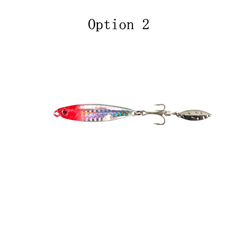 2pc 7/10/15/20/25/30/40g Jig metal lures with spinner