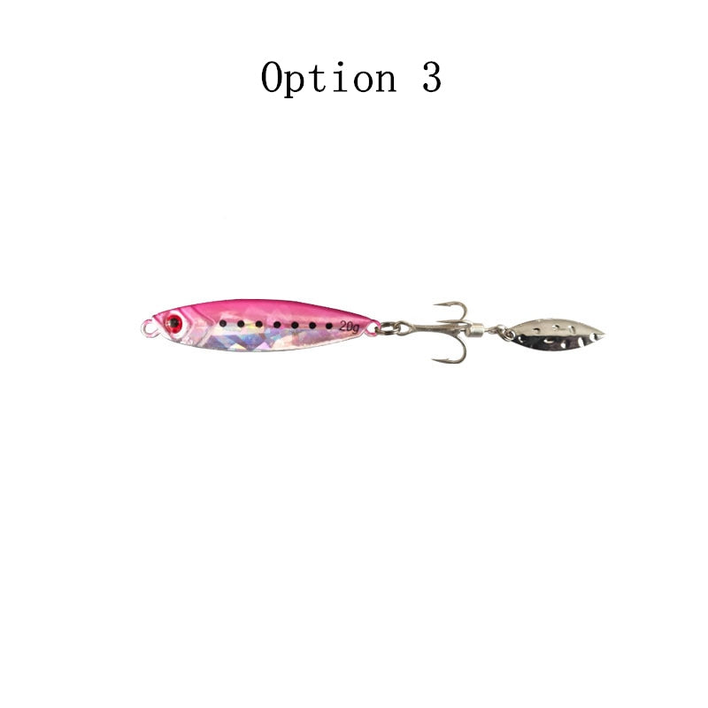 2pc 7/10/15/20/25/30/40g Jig metal lures with spinner