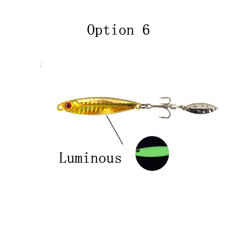 2pc 7/10/15/20/25/30/40g Jig metal lures with spinner