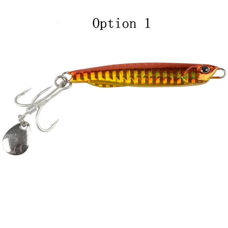 2pcs 10/15/20/25/30/40/60g metal Jig lures with spinner