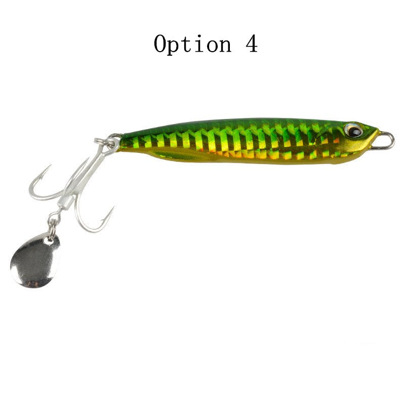 2pcs 10/15/20/25/30/40/60g metal Jig lures with spinner