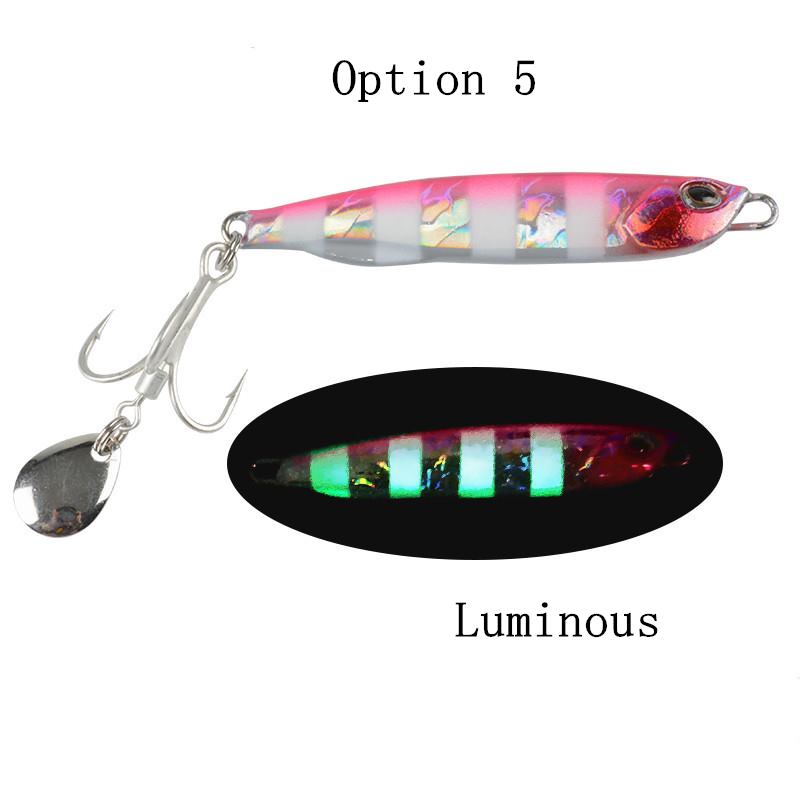 2pcs 10/15/20/25/30/40/60g metal Jig lures with spinner