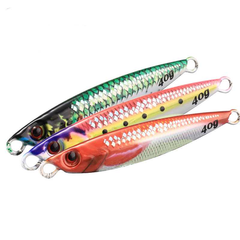 2pcs 20/30/40/60/80g 3D Live Scale Baitfish metal Jig Lures