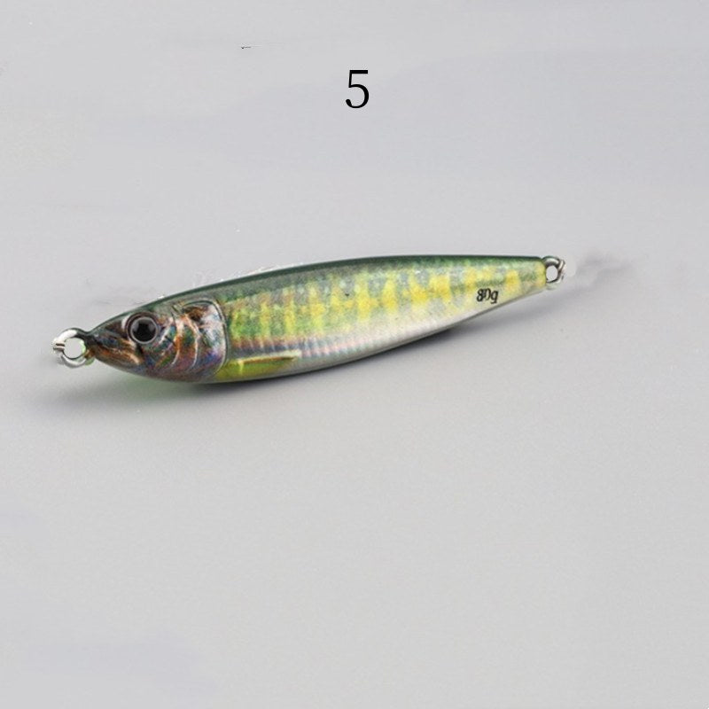 2pcs 80g metal Jig lures with spinner