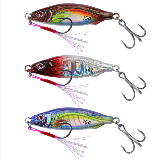2pc 10/15/20g 3D printed JIG lure