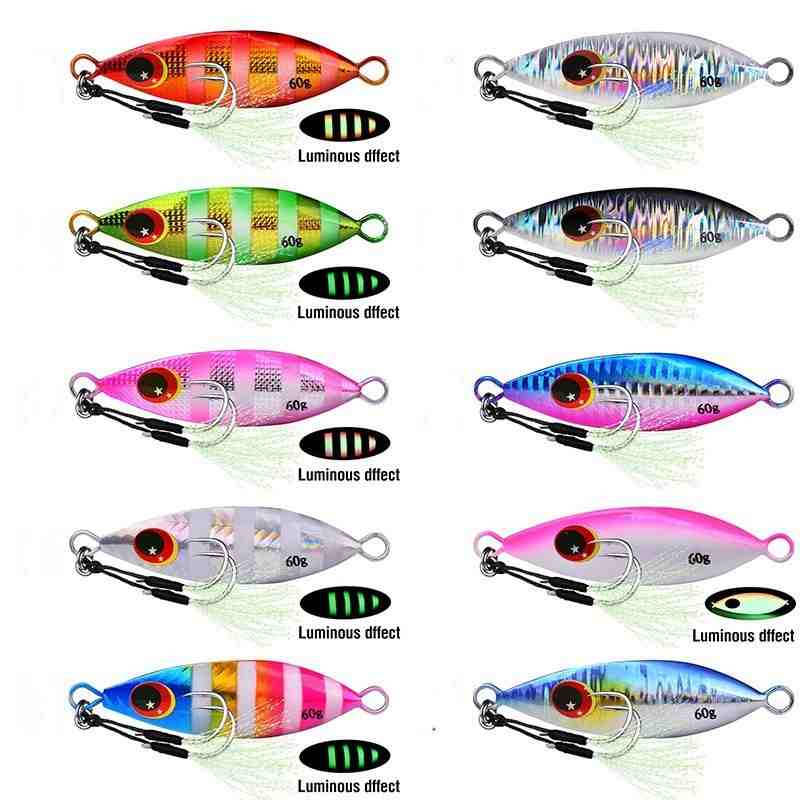 2pc 10/20/30/40/60g metal Jig lures