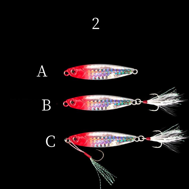 2 pc 30/40/60/80g metal Jig fishing lures made in China