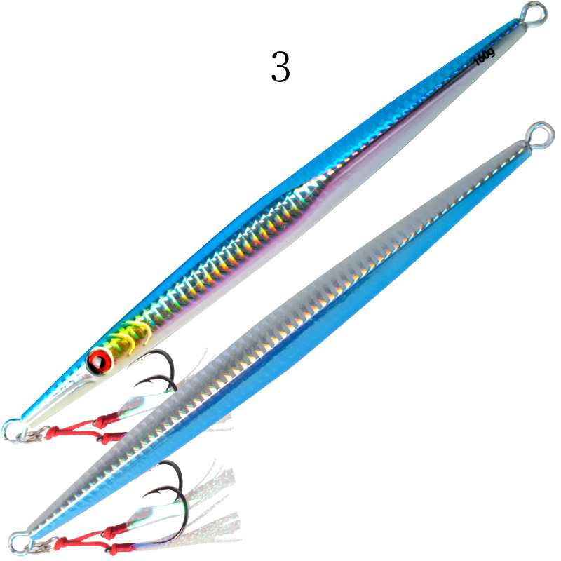 2pc 60/80/160/200/250/300/350/400g long range heavy metal jig lure