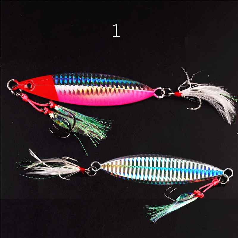 2pc 40/60/80/100/130/160/200 sea iron plate jigging lures