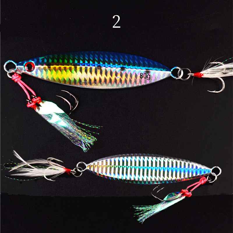 2pc 40/60/80/100/130/160/200 sea iron plate jigging lures