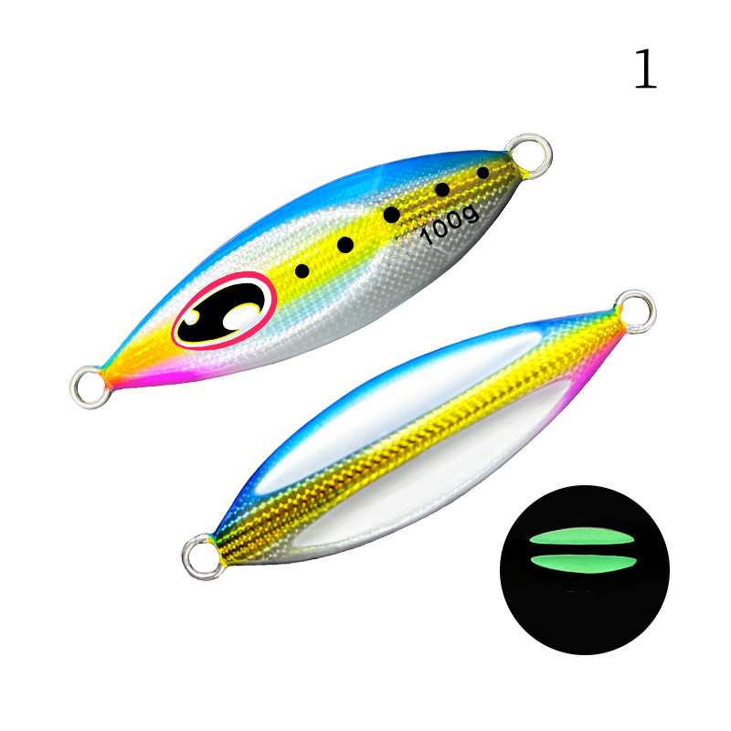 2pc 40/60/80/100g luminous jig lure