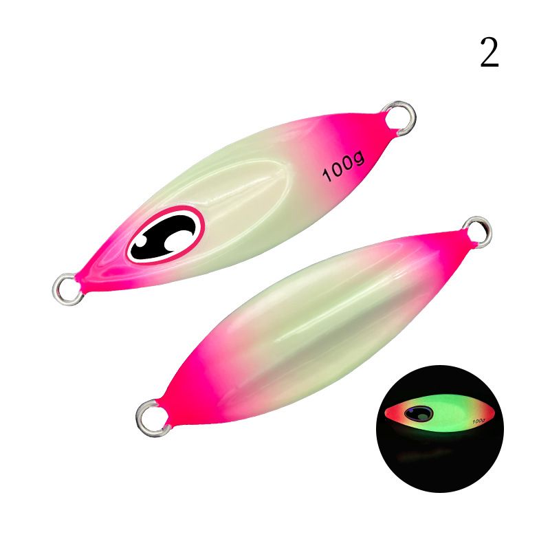 2pc 40/60/80/100g luminous jig lure
