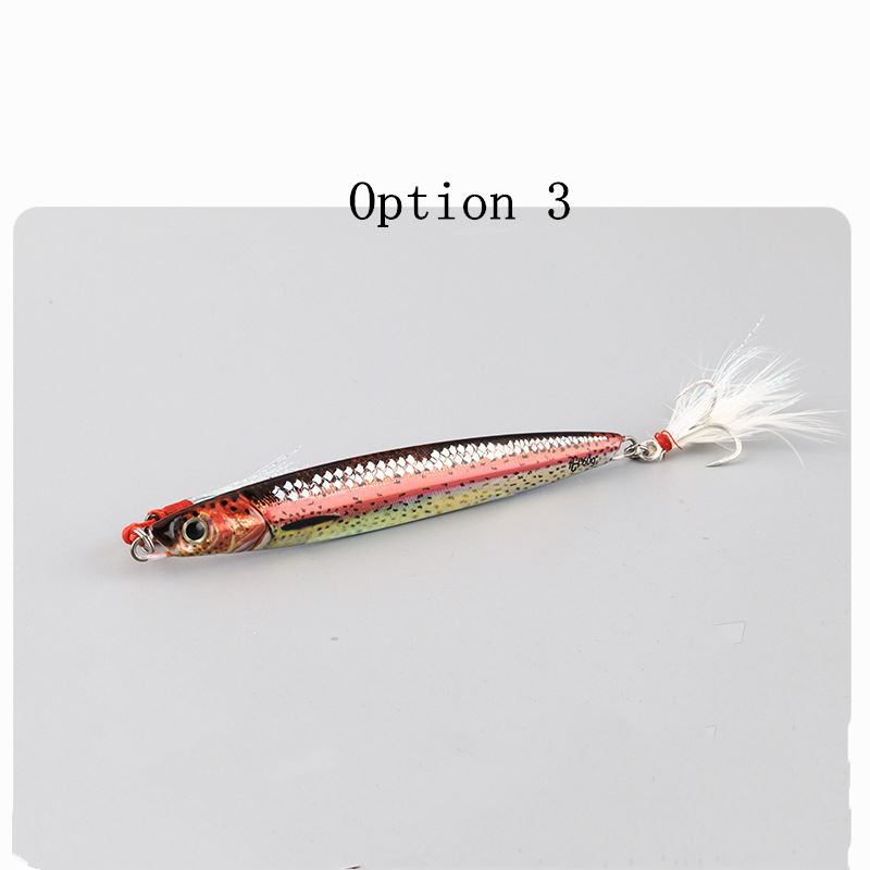 2pc 40/60/80/100/120/150/200 luminous metal fishing lures