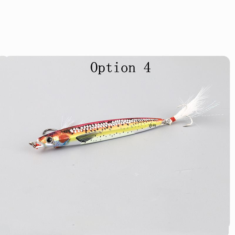 2pc 40/60/80/100/120/150/200 luminous metal fishing lures