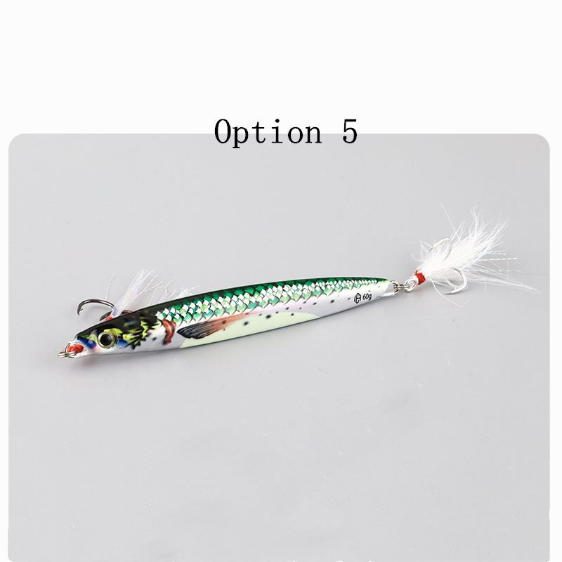 2pc 40/60/80/100/120/150/200 luminous metal fishing lures