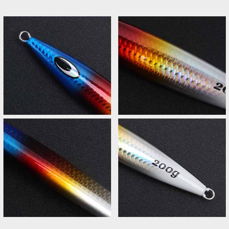 2pc 30/40/60/80/100/120/150/200/250g luminous jig lure