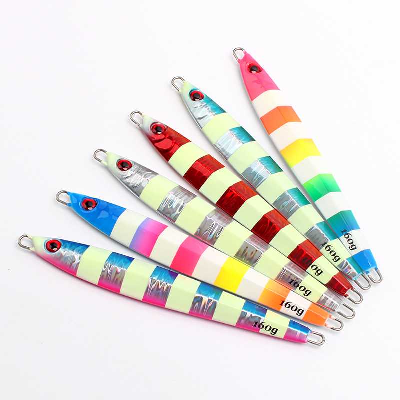 2 pc 80/100/120/160/200g luminous jig lure