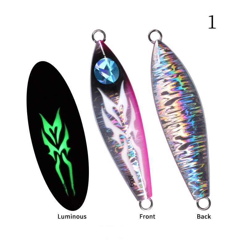 2pc 80/120/150/200g UV luminous jig lure