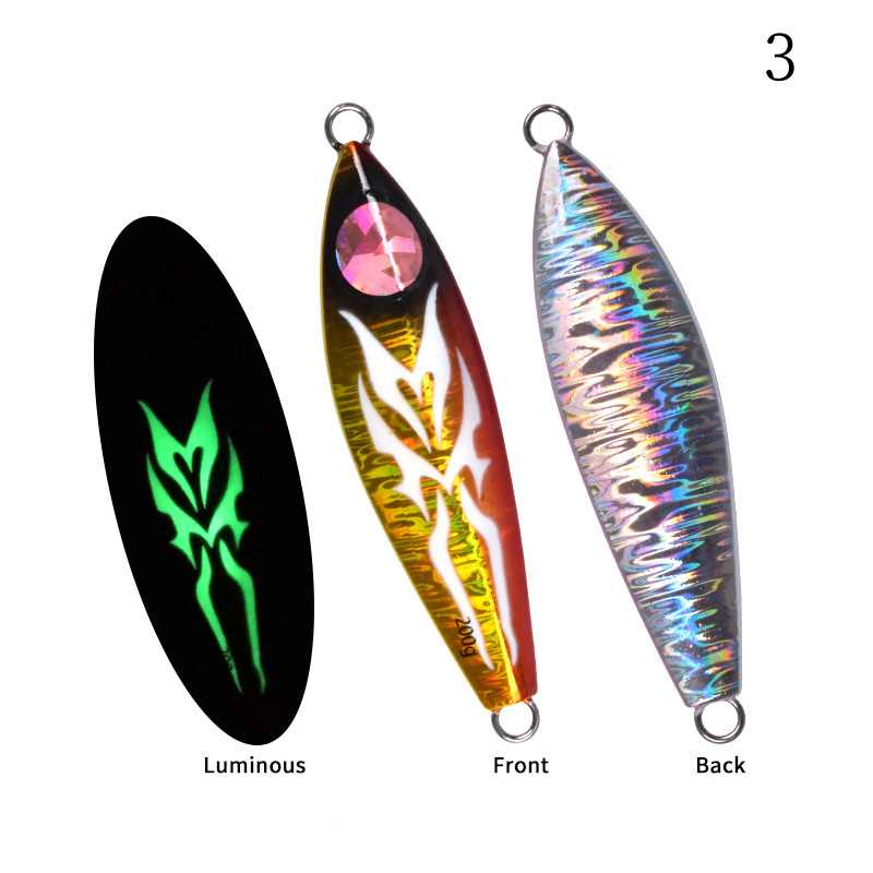 2pc 80/120/150/200g UV luminous jig lure