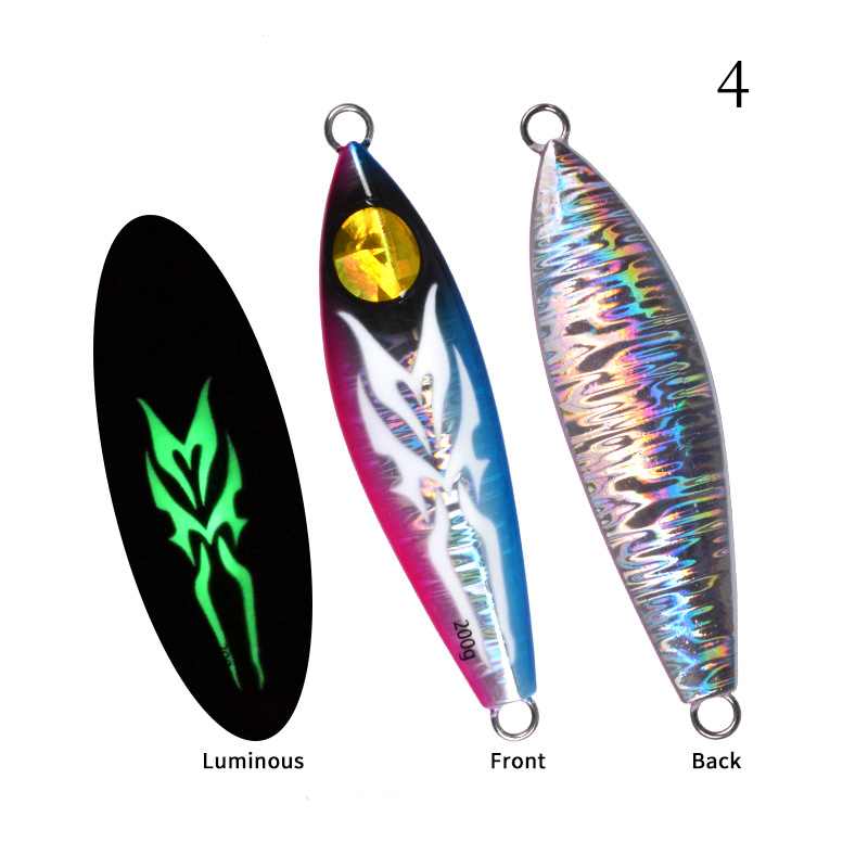 2pc 80/120/150/200g UV luminous jig lure