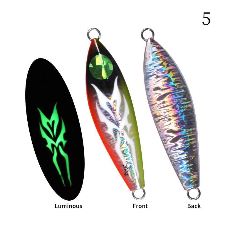 2pc 80/120/150/200g UV luminous jig lure
