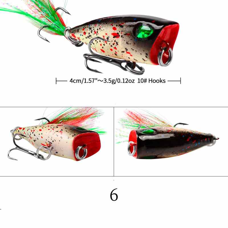 2 pc 4.3cm 4g popper Fishing Lures