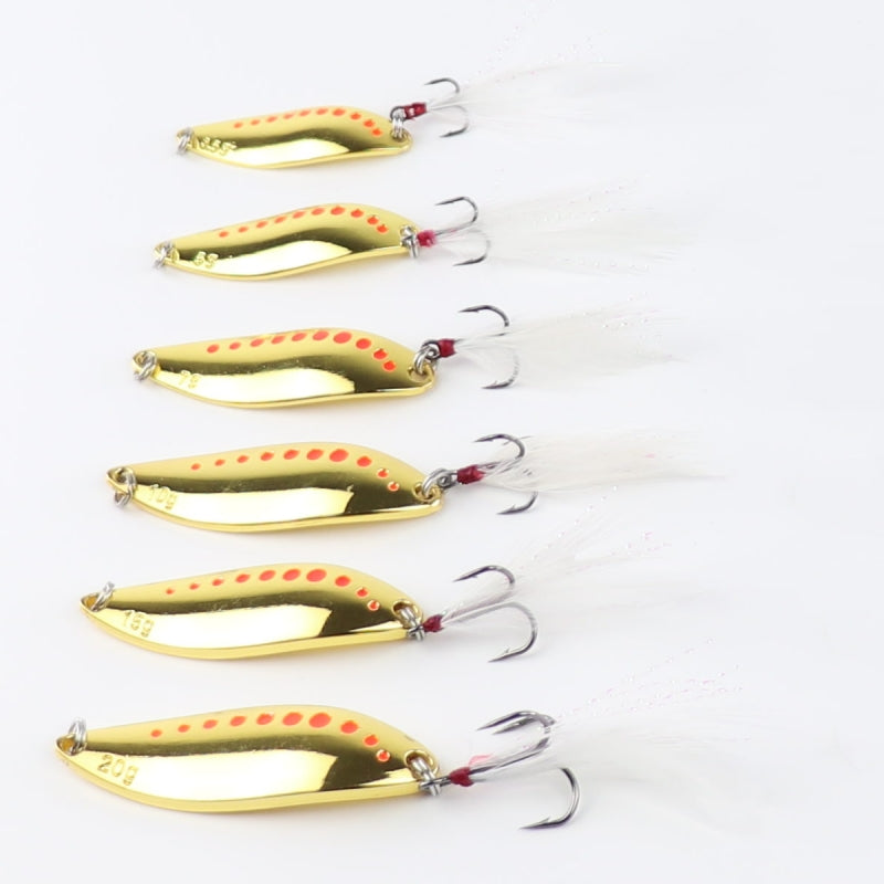 2 pcs Long cast sequin metal leach spoon lure