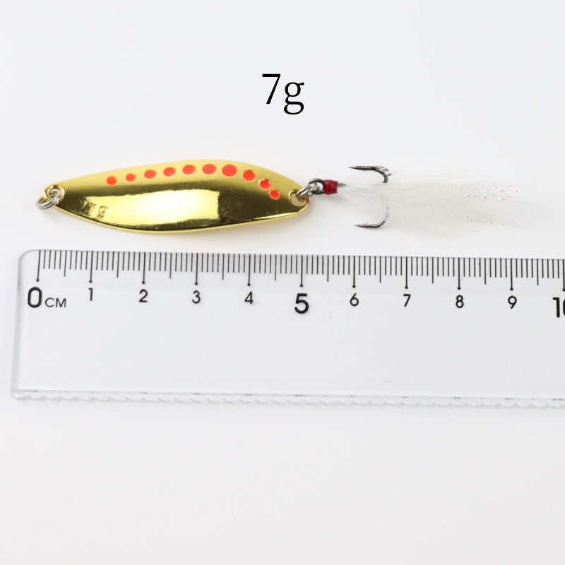 2 pcs Long cast sequin metal leach spoon lure