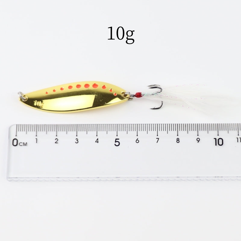 2 pcs Long cast sequin metal leach spoon lure