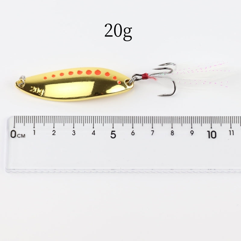 2 pcs Long cast sequin metal leach spoon lure