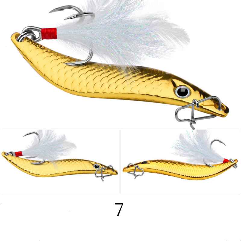 2pc 7/10/15/20g metal spoon fishing lures