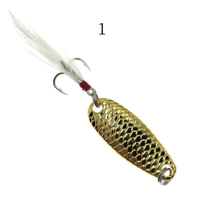 2 pcs Dragon scale metal spoon lure