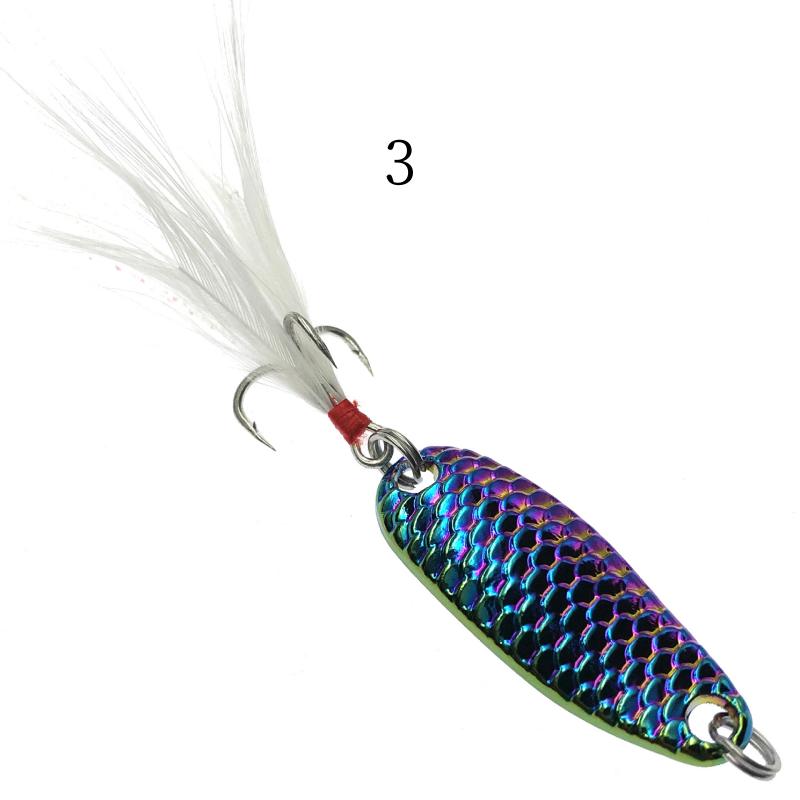 2 pcs Dragon scale metal spoon lure