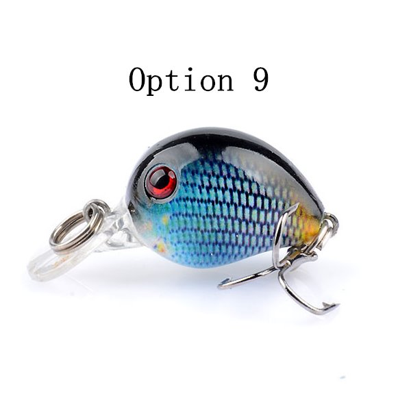 2 pcs 3.3cm 2g floating Crankbait lures