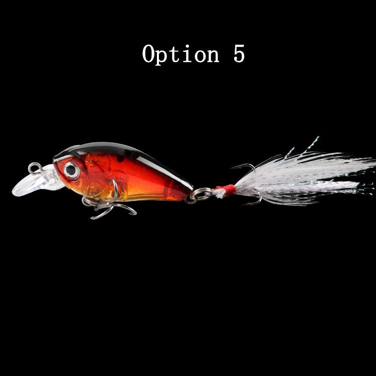 2 pcs 4.7cm 3.5g floating Crankbait lures with feather hook