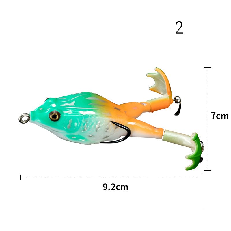 2 pc 9cm 13g soft frog baits with frog legs