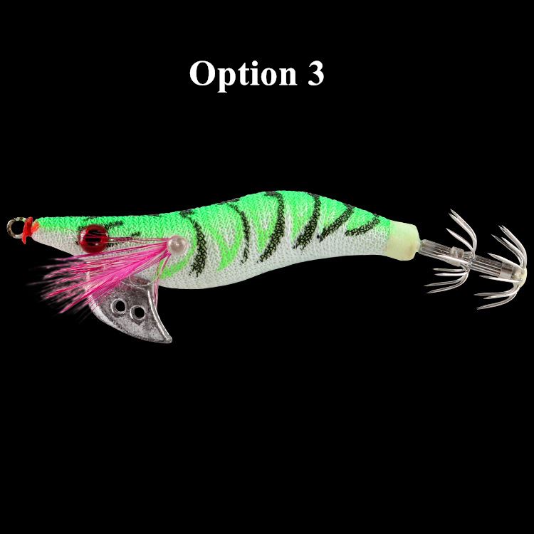 2pcs 7.5/12.5/14.5g Luminous hard shrimp lure with squid hook