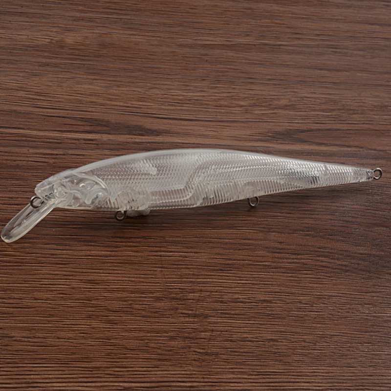 10 pc 14cm 12.5g unpainted minnow fishing lures