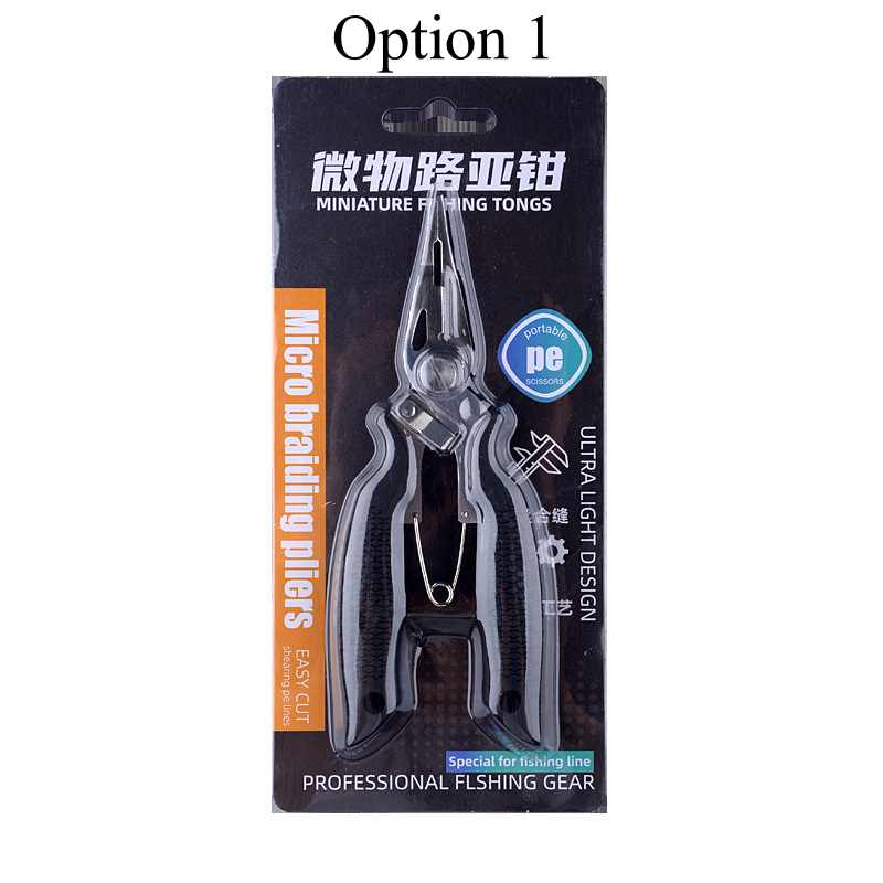 5pcs Multifunctional fish scale handle Electroplating Titanium fishing pliers