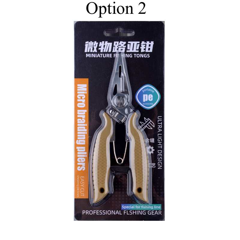 5pcs Multifunctional fish scale handle Electroplating Titanium fishing pliers