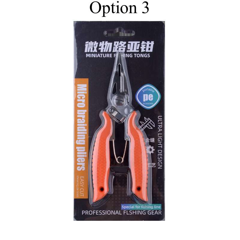 5pcs Multifunctional fish scale handle Electroplating Titanium fishing pliers