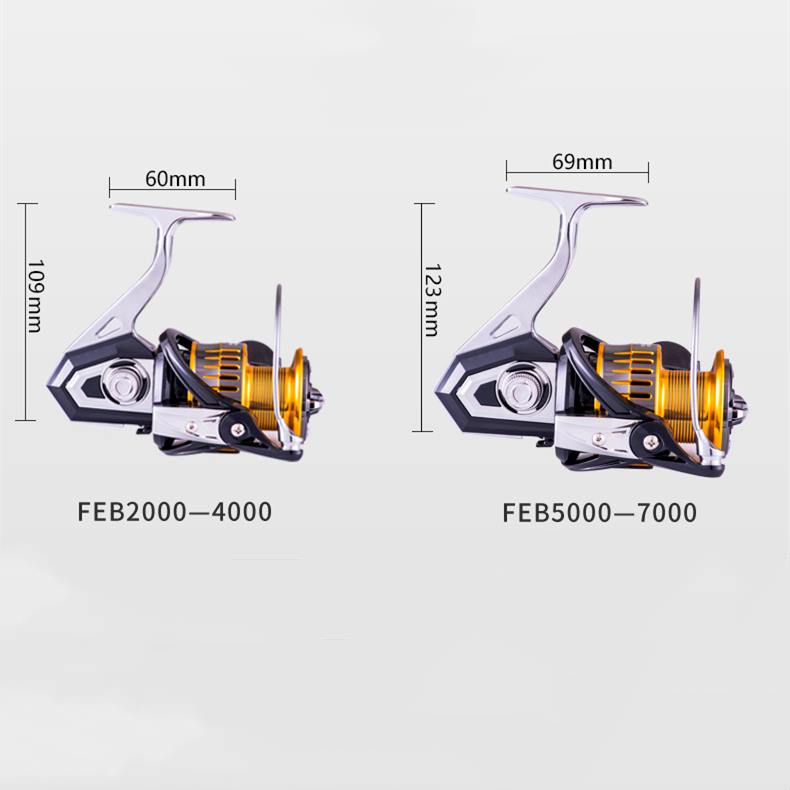 2 pcs all-metal fishing reel that can be used by both left and right hands