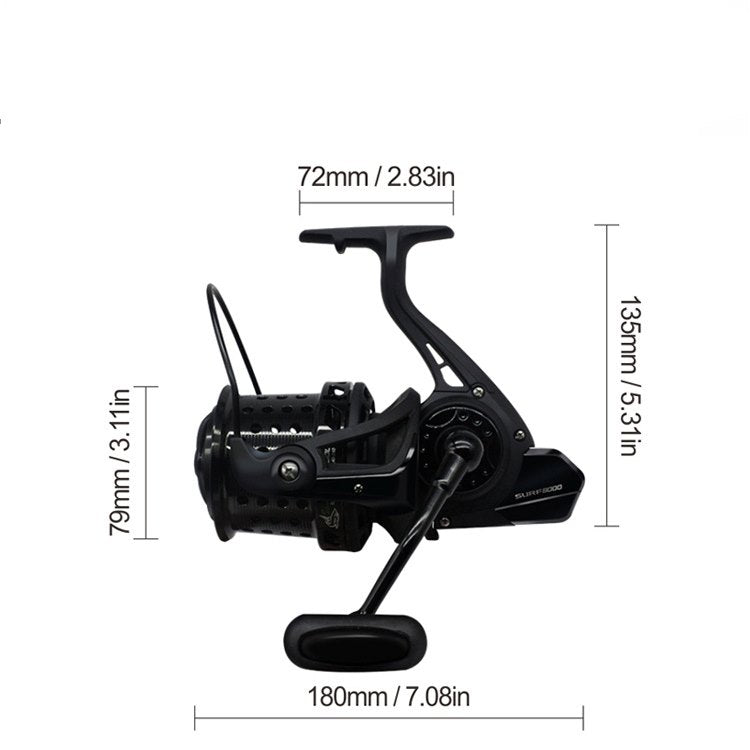 2 pcs 8000 -12000 carbon long cast fishing reel
