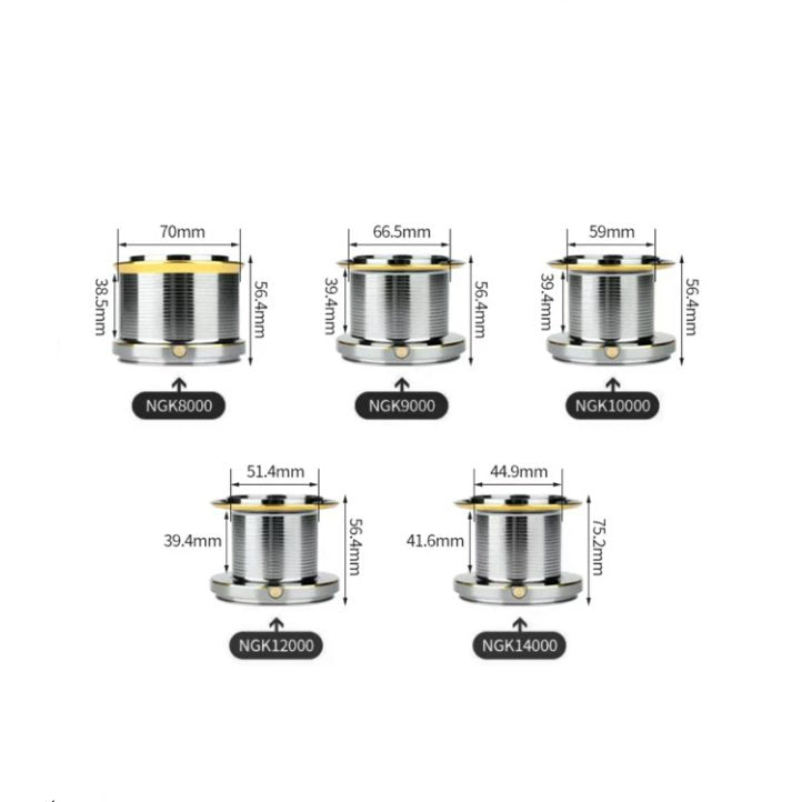 2 pcs 8000-14000 Parallel reel full metal large spinning wheel wholesale
