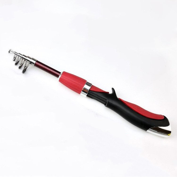 5pcs Ultra short mini M fiberglass telescopic fishing rod
