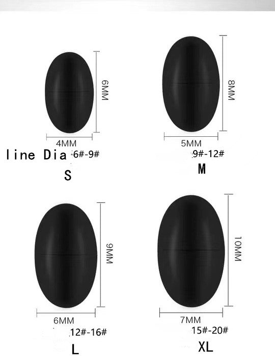 50 sets Olive-shaped silicone bobber stoppers