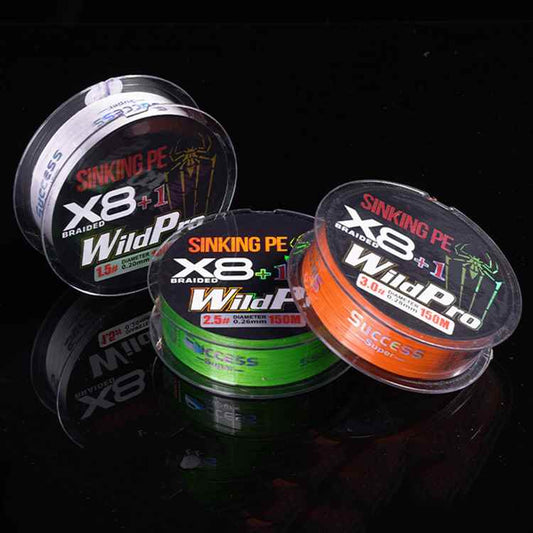 2 rolls 8 braided sinking PE 100/150 meters fishing main lines